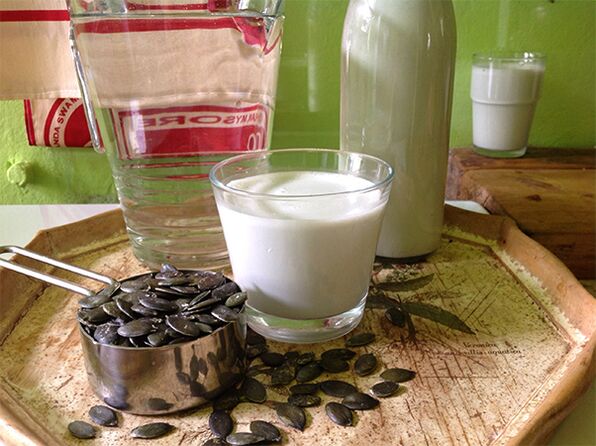 Γάλα με σπόρους κολοκύθας για σκουλήκια
